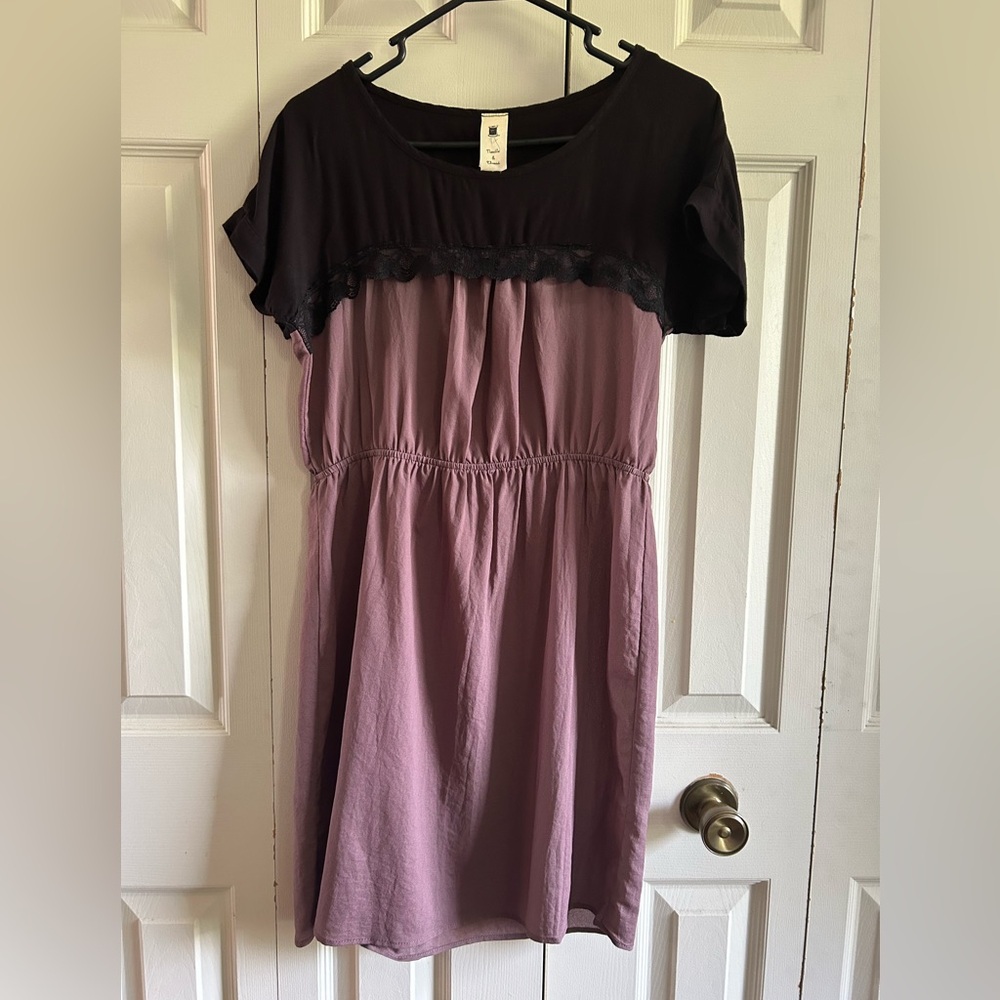 Needle & Thread Black and purple dress size medium.